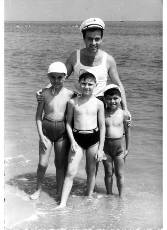 Aimone, Angelo e Ezio Marastoni in colonia