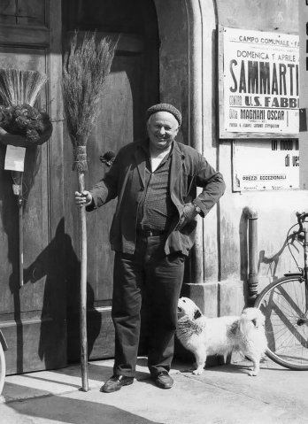 Il mitico Basila con il cane Poncio